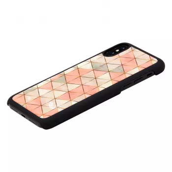 Προστατευτική θήκη iKins για iPhone XS / iPhone X, μοτίβο ρόμβων, μαύρο