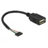 Καλώδιο USB DeLOCK 84831 USB 2.0 0,15 m μαύρο