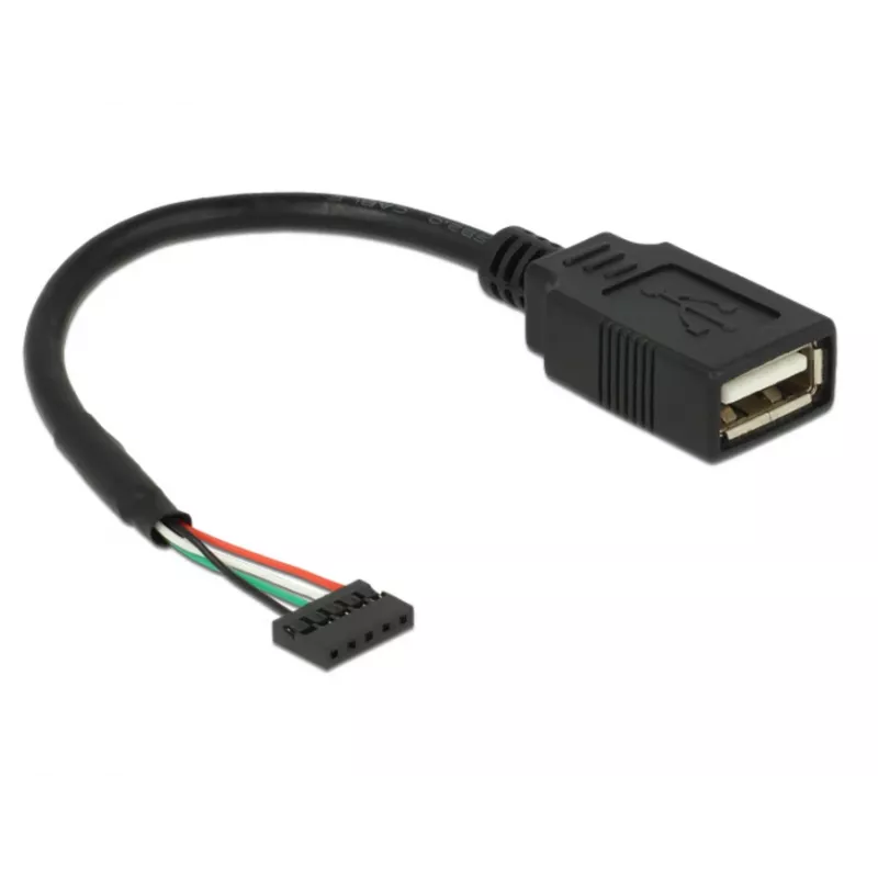 Καλώδιο USB DeLOCK 84831 USB 2.0 0,15 m μαύρο
