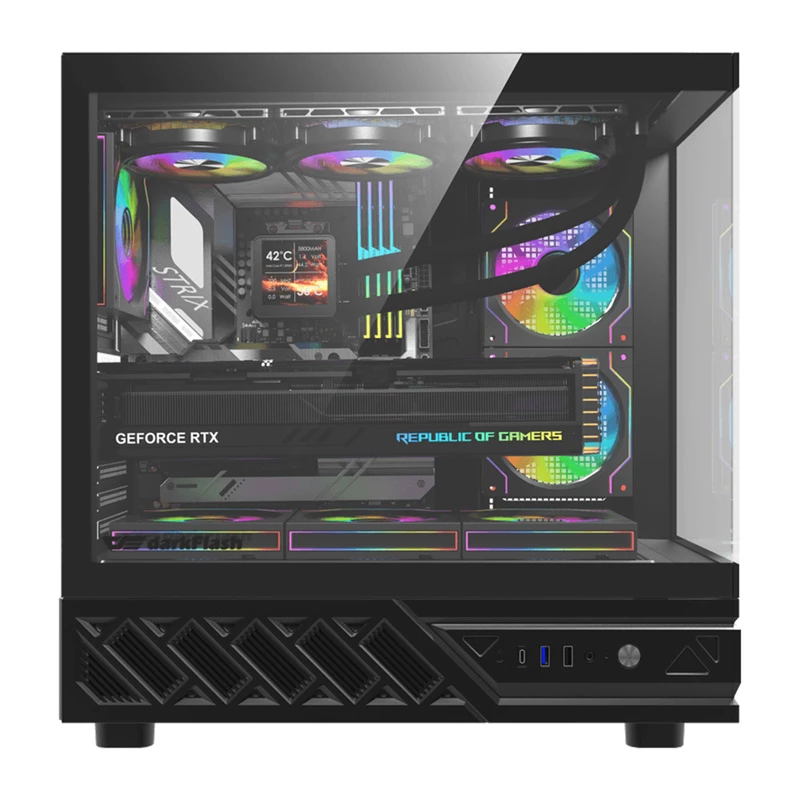 Κουτί υπολογιστή DarkFlash DS950 (μαύρο) – Midi-Tower συμβατό με ATX