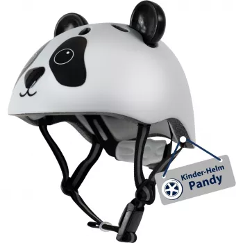 Παιδικό κράνος Pandy λευκό/μαύρο, Μέγεθος 48-52