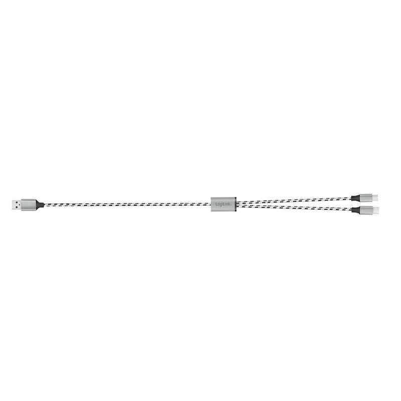 Καλώδιο LogiLink CU0202 USB 2.0 1,2 m USB A USB C/Micro-USB A γκρι