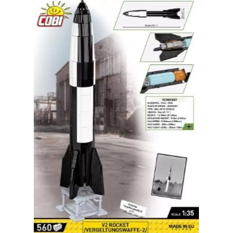 Σετ κατασκευής COBI V2 Πύραυλος 560 τεμάχια Δεύτερος Παγκόσμιος Πόλεμος
