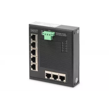 Digitus 8-Port Gigabit Ethernet δικτυακός διακόπτης, επίπεδος, βιομηχανικός, unmanaged
