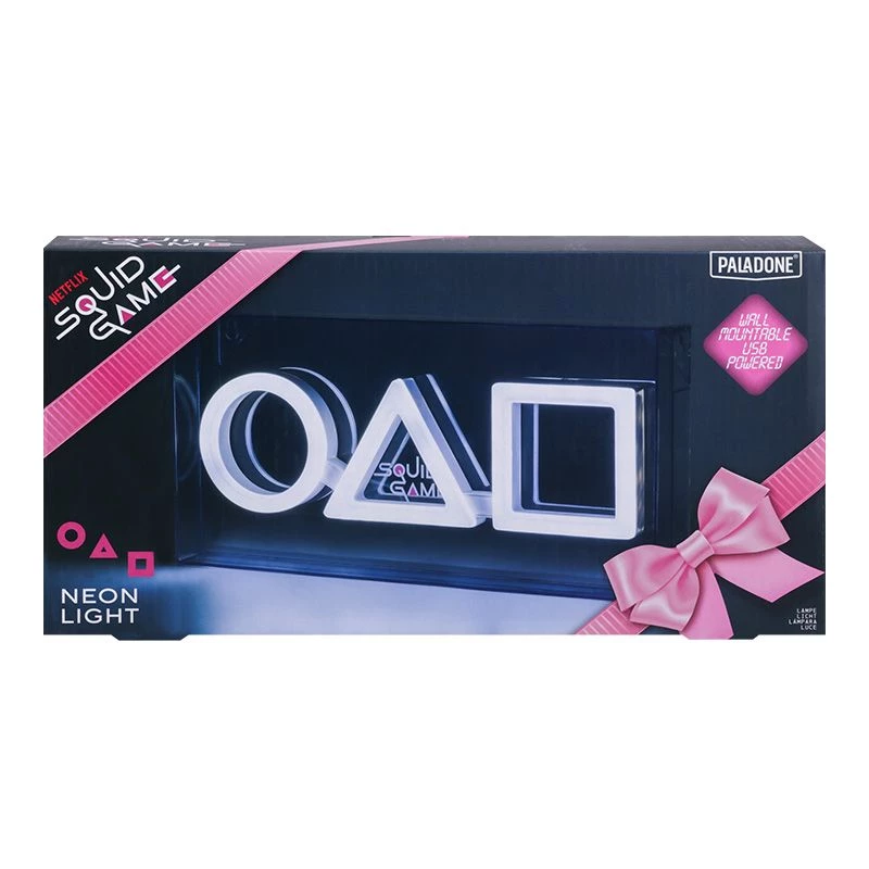 Επιτραπέζιο και κρεμαστό φωτιστικό Paladone LED Neon Light Squid Game Design PP13775SG