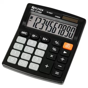 ELEVEN Αριθμομηχανή γραφείου SDC-810NR 10ψήφια οθόνη, dual powered, μαύρο