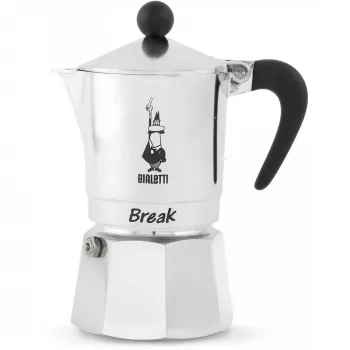 Καφετιέρα εσπρέσο BIALETTI Break 1TZ ασημί – μόκα κουζίνας ενός φλιτζανιού, μοντέλο 0005913/NP