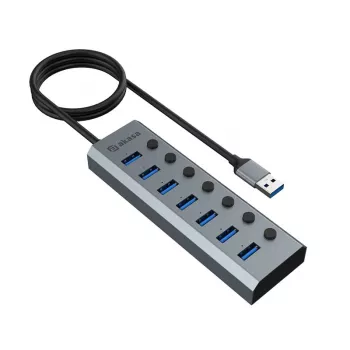 USB Hub Akasa AK-HB-21BKCM αλουμινίου USB 3.2 Gen 1 5000 Mbit/s