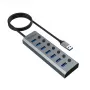 USB Hub Akasa AK-HB-21BKCM αλουμινίου USB 3.2 Gen 1 5000 Mbit/s