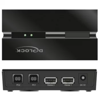 DeLOCK 11492 Διακόπτης δεδομένων υπολογιστή USB Type-A σε USB Type-B 0,48 Gbit/s