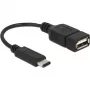 Καλώδιο USB DeLOCK 65579 USB 2.0 0,15 m USB C USB A μαύρο