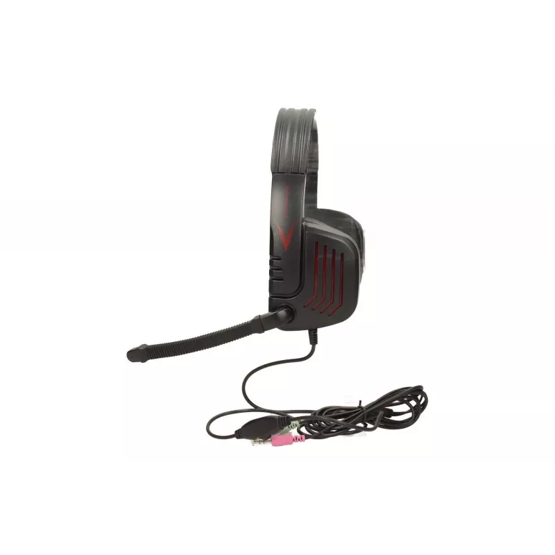 Ακουστικά gaming Modecom MC-823 Ranger, ενσύρματα, με μικρόφωνο, καλώδιο 2,2 m, μαύρα-κόκκινα