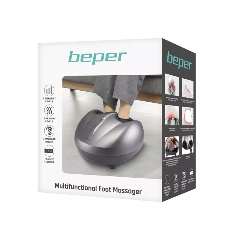 Beper P302MAS050 συσκευή μασάζ ποδιών Shiatsu με θερμότητα και πίεση αέρα, 36 W