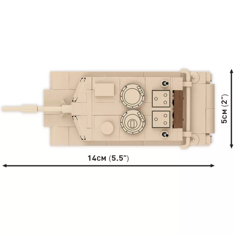 Σετ κατασκευής Cobi Abrams M1A2 — 174 τεμάχια, συνιστώμενη ηλικία 6+, μπεζ