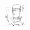 Gembird TVS-100F-01 βάση δαπέδου για οθόνες 2,54 m (100) μαύρο