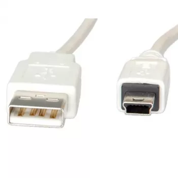 VALUE - Καλώδιο USB - USB (M) σε Mini-USB, Τύπος B (M) - USB 2.0 - 80 cm - Λευκό (11.99.8708)