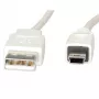 VALUE - Καλώδιο USB - USB (M) σε Mini-USB, Τύπος B (M) - USB 2.0 - 80 cm - Λευκό (11.99.8708)
