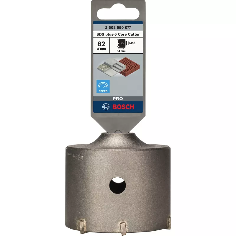 PRO SDS plus-5 τρυπάνι πυρήνα κοίλο τρυπάνι, Ø 82 mm