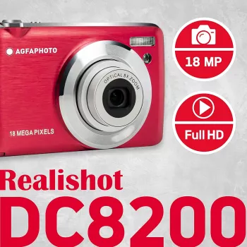 AgfaPhoto Compact Realishot DC8200 1/3.2 Συμπαγής φωτογραφική μηχανή 18 MP CMOS 4896 x 3672 Pixel Κόκκινο (DC8200RD)