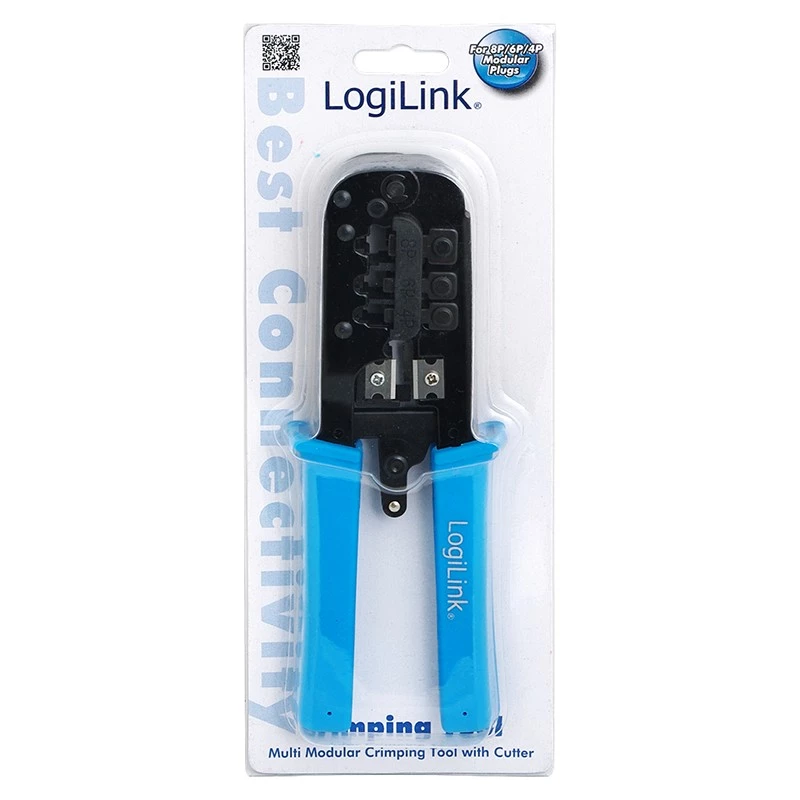 LogiLink WZ0019 πολυεργαλείο crimping, 8P/6P/4P, μαύρο/μπλε