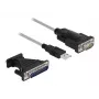 DeLOCK Αντάπτορας USB 2.0 Type-A σε Σειριακό RS-232 D-Sub 9 + D-Sub 25