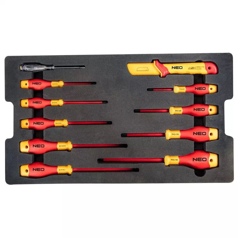 Neo Tools κουτί σέρβις ηλεκτρολόγου 52 τεμ. σε ανθεκτικό κουτί 22