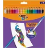 BIC Kids Evolution Illusion ξυλομπογιές με γόμα 24 χρώματα