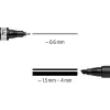Μαρκαδόρος μόνιμος Staedtler Lumocolor permanent duo 348 B μαύρος 1 τεμ.