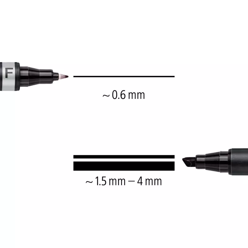 Μαρκαδόρος μόνιμος Staedtler Lumocolor permanent duo 348 B μαύρος 1 τεμ.