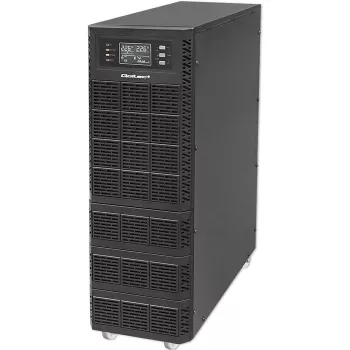 Qoltec 52284 UPS αδιάλειπτη παροχή ισχύος | 10kVA | 10000W | συντελεστής ισχύος 1,0 | LCD | EPO | USB | Online