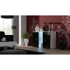 Cama Meble SOHO S7 μπουφές 120 cm, λευκός/μαύρος γυαλιστερός