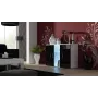 Cama Meble SOHO S7 μπουφές 120 cm, λευκός/μαύρος γυαλιστερός