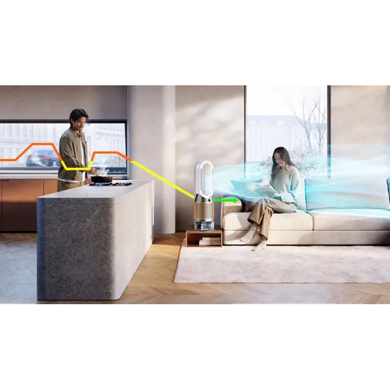 καθαριστής αέρα Dyson Purifier Humidify + Cool De-Nox 62.4 dB 45 W χρυσό λευκό