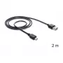Καλώδιο USB DeLOCK 85554 USB 2.0 2m USB A Mini-USB B μαύρο