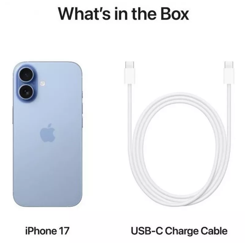 Apple iPhone 17 MG6L4HN/A smartphone 6,3 ιντσών, 256 GB, 8 GB RAM, 5G, έκδοση Ινδίας, Mist Blue
