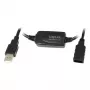 Καλώδιο USB LogiLink UA0143 USB 2.0 βύσμα USB-A αρσενικό σε υποδοχή θηλυκή 10,00 m Μαύρο