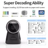 Qoltec Επιτραπέζιος αναγνώστης barcode για κωδικούς 1D και 2D, Σαρωτής QR, Μαύρο