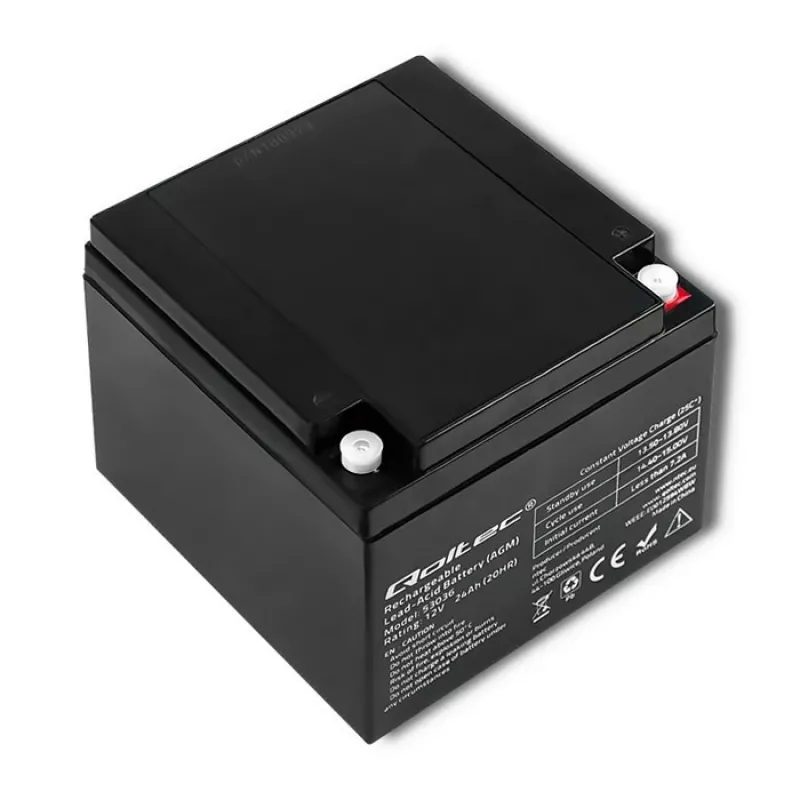 Qoltec 53036 μπαταρία AGM | 12V | 24Ah | max 360A