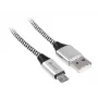 Καλώδιο USB Tracer TRAKBK46928 1m USB A Micro-USB B μαύρο ασημί
