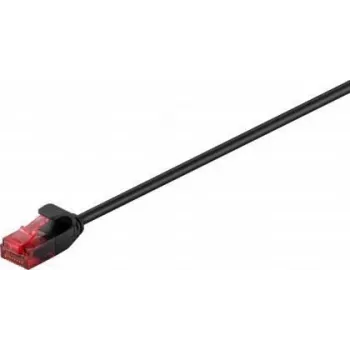 Wentronic Goobay CAT 6 λεπτό καλώδιο patch, U/UTP, μαύρο, 0,25 m - Υλικό χαλκού (71548)