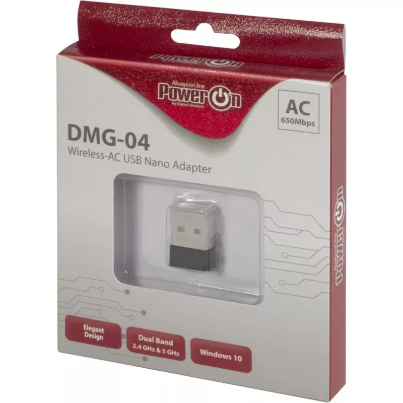 Inter-Tech Προσαρμογέας δικτύου USB 2.0 650 Mbit/s Wireless