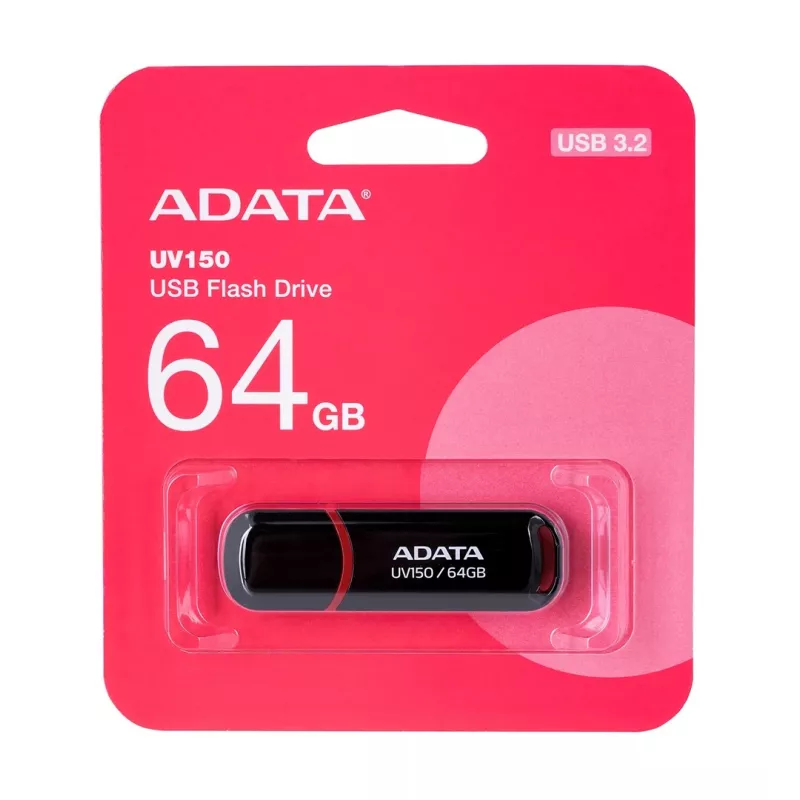 ADATA 64GB DashDrive UV150 Μονάδα Flash USB USB Type-A 3.2 Gen 1 (3.1 Gen 1) Μαύρο