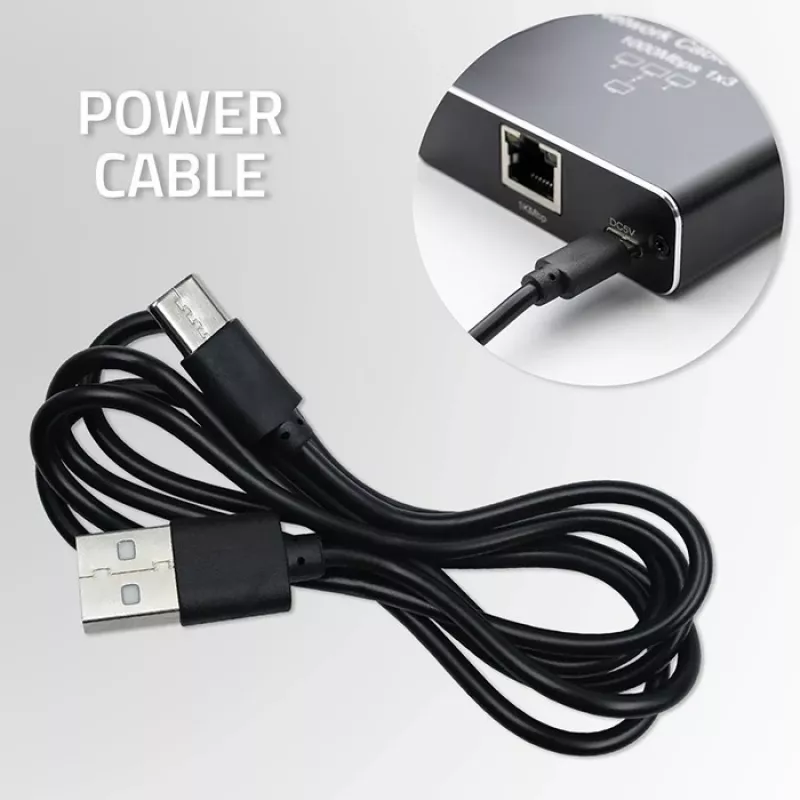 Ethernet Mini Switch QOLTEC 52293 1x4 RJ45, unmanaged διαχωριστής δικτύου 1-in 4-out