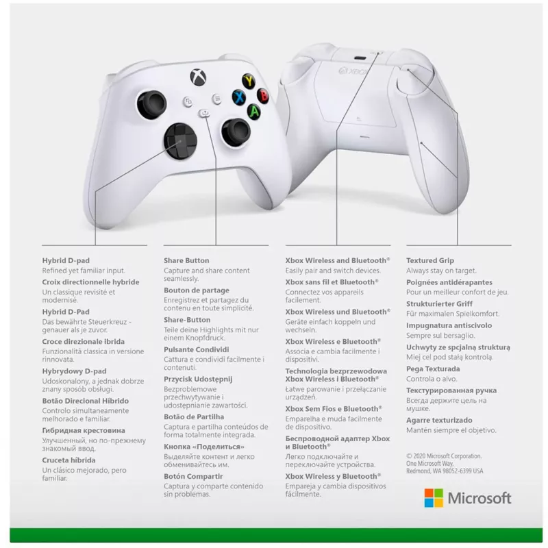 Gamepad Microsoft Xbox Wireless Controller λευκό