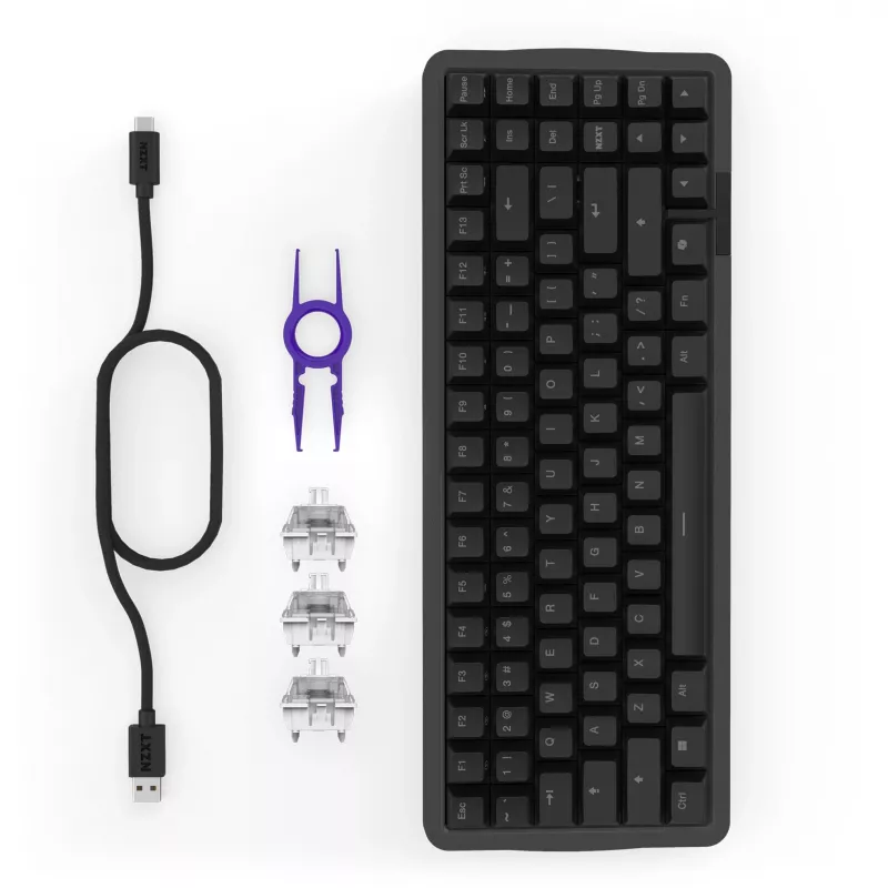 FUNCTION Elite MiniTKL, πληκτρολόγιο gaming μαύρο, DE-Layout, NZXT Swift