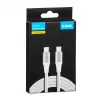 Καλώδιο USB-C σε USB-C IBOX IKUTC2W 2 m, USB 2.0, 3 A, λευκό, υφασμάτινη πλέξη