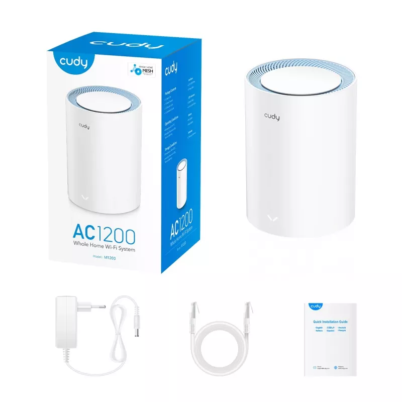Σύστημα Mesh Cudy M1200 Dualband Wi-Fi 5 802.11ac λευκό