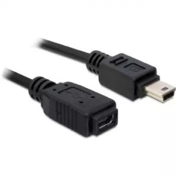 Καλώδιο USB DeLOCK 82667 1m μαύρο βύσμα αρσενικό/υποδοχή θηλυκή