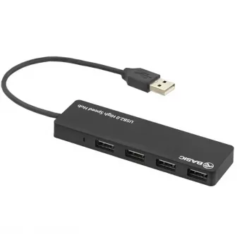 USB Hub Tellur Basic 4-Port USB 2.0 — μαύρο, 4x θύρες USB-A