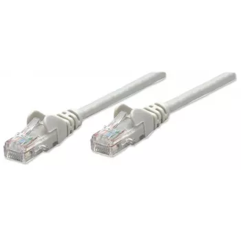 Intellinet καλώδιο δικτύου patch, Cat5e, 5 m, γκρι, CCA, U/UTP, PVC, RJ45, επιχρυσωμένες επαφές, snagless, προστασία κάμψης, εφ' όρου ζωής εγγύηση